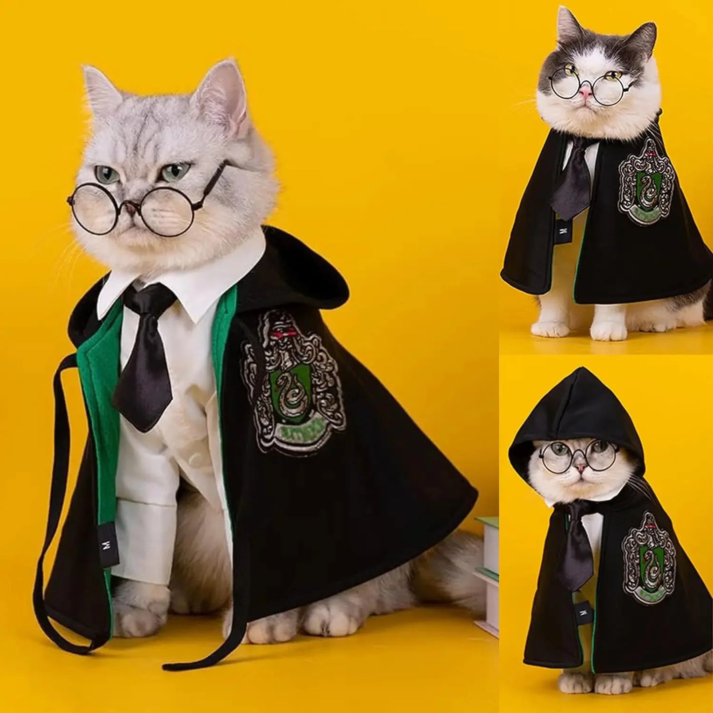 Pet Wizard Cloak – Fun Cosplay Outfit for Cats and Small Dogs