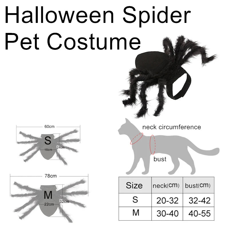 Cute Spider costume for cats and small dogs
