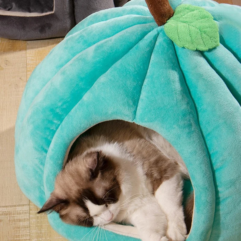 πΎ Cozy Pumpkin Pet House β Soft, Non-Slip Bed for Cats & Small Dogs