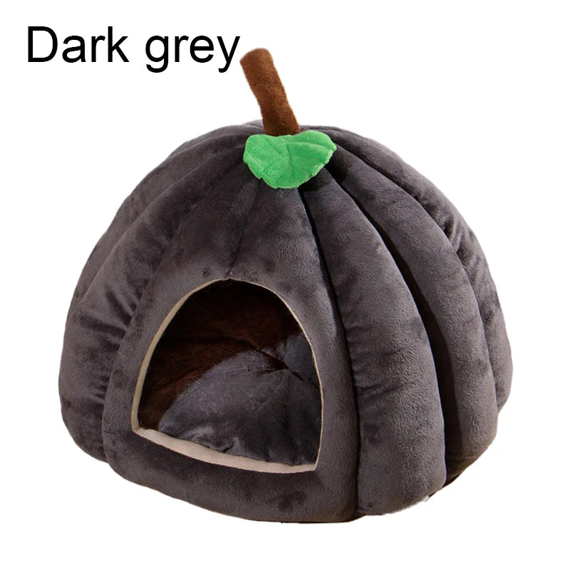 🐾 Cozy Pumpkin Pet House – Soft, Non-Slip Bed for Cats & Small Dogs
