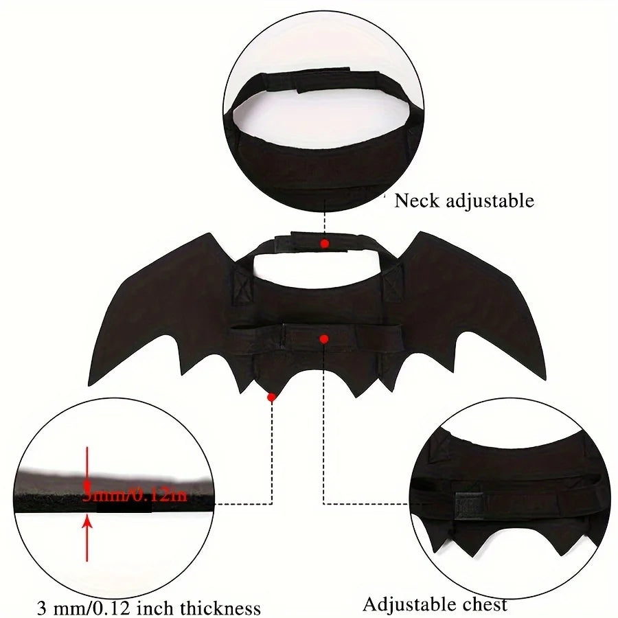 Halloween Bat Wing Costume Halloween for Cats & Small Dogs Festive Dress-Up Fun