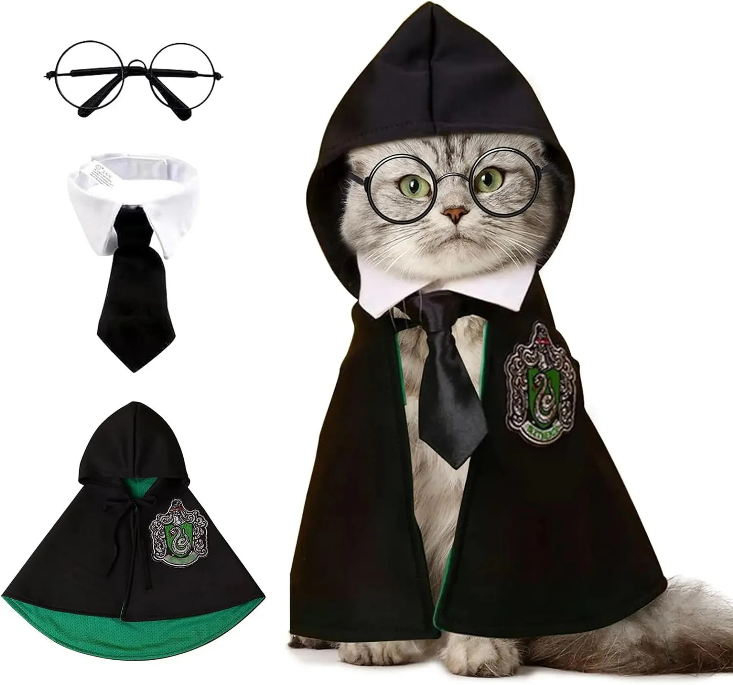 Pet Wizard Cloak – Fun Cosplay Outfit for Cats and Small Dogs
