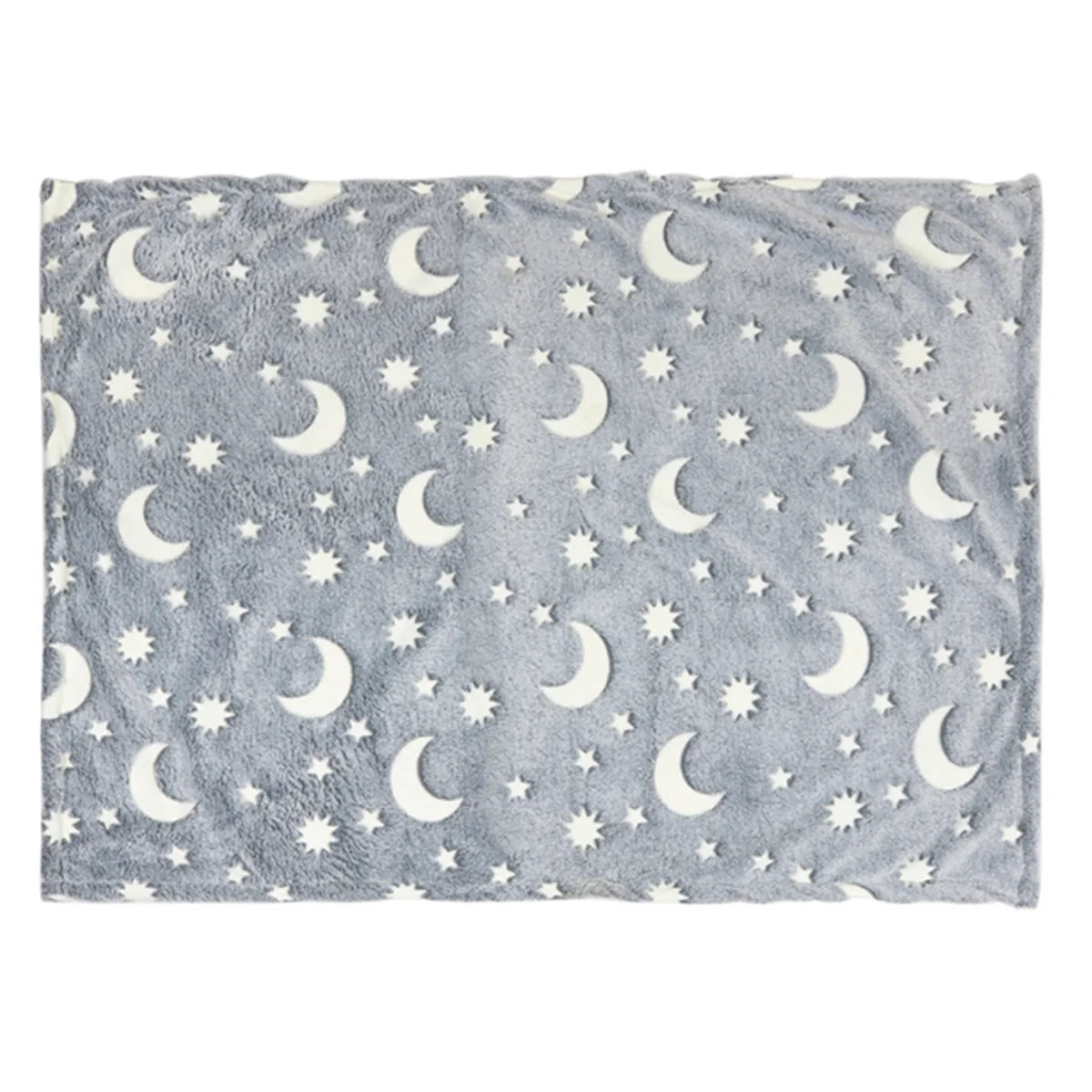 Dog or Cat - Christmas Glow in the Dark moon and stars Blanket - machine washable